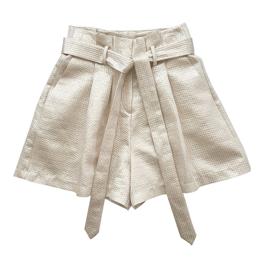 NWT •‎ Corey Lynn Calter • size S • Alex high-waisted paper bag shorts